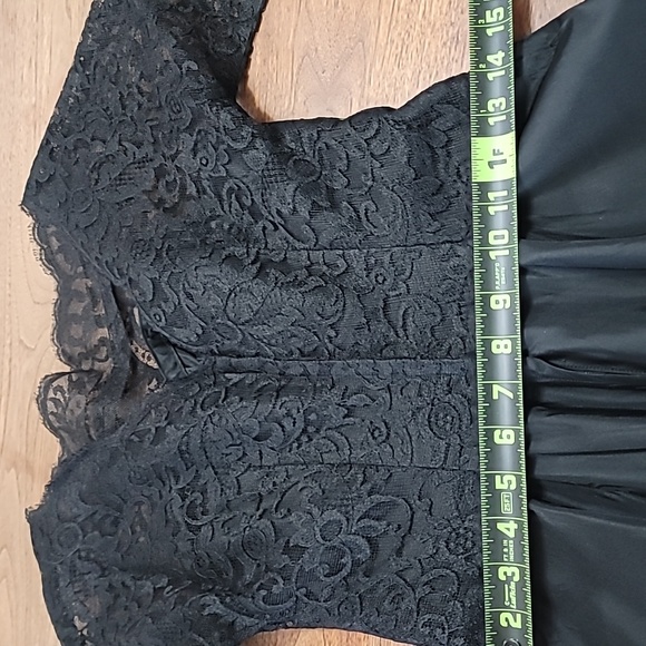 Gorgeous Vintage 1950s Lace & Satin Tea Length Cocktail Dress Amazing Condition - Picture 4 of 12